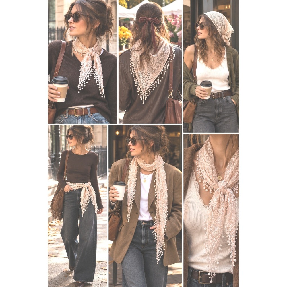 david and young shawl scarf lace grannycore peach pink feminine kawaii trending